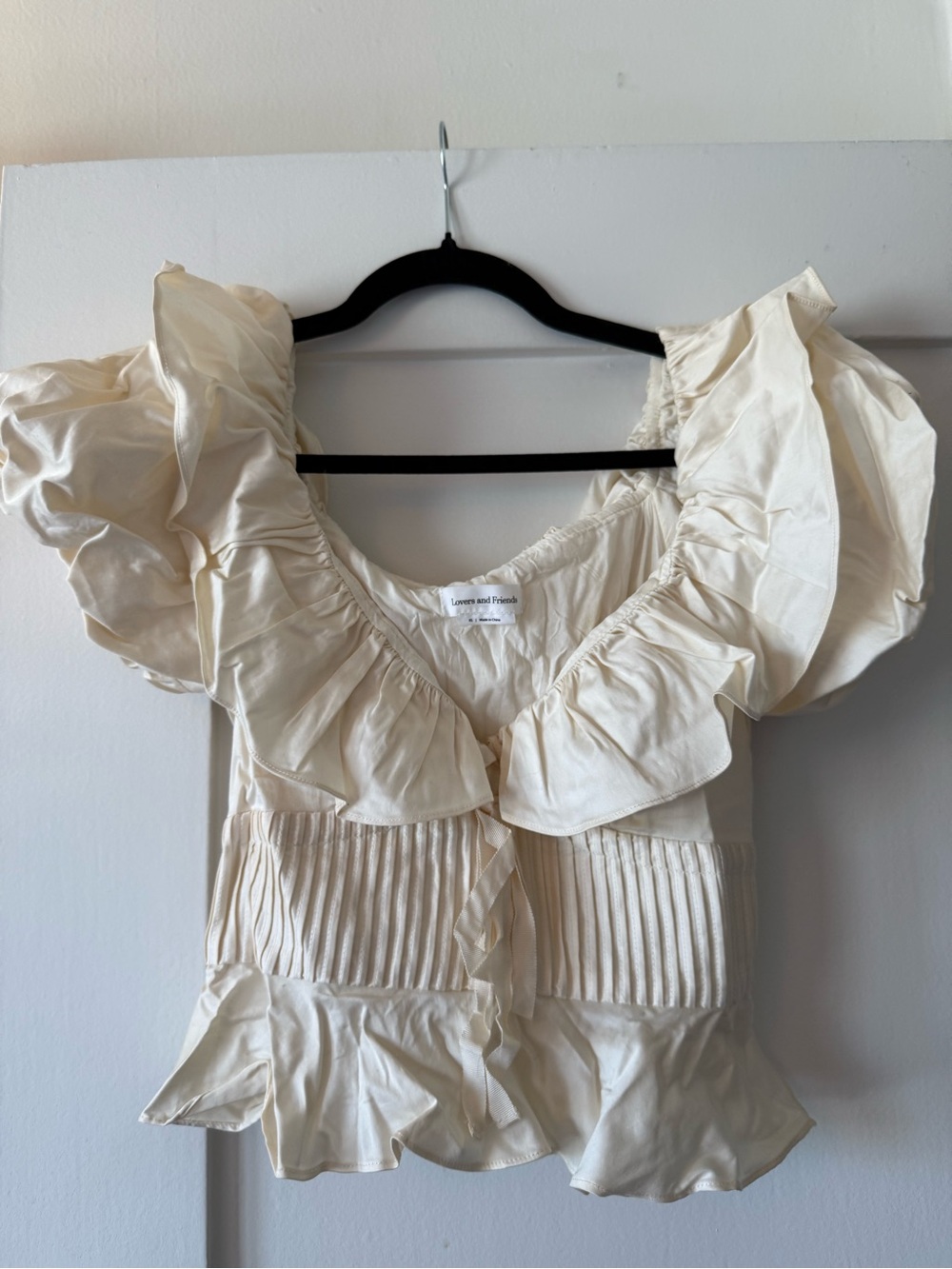 Lovers + Friends Villa Top in Ivory